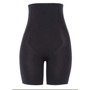 Spanx High Waisted Mid Thigh Shorts Black Size Small Slimming Shaping